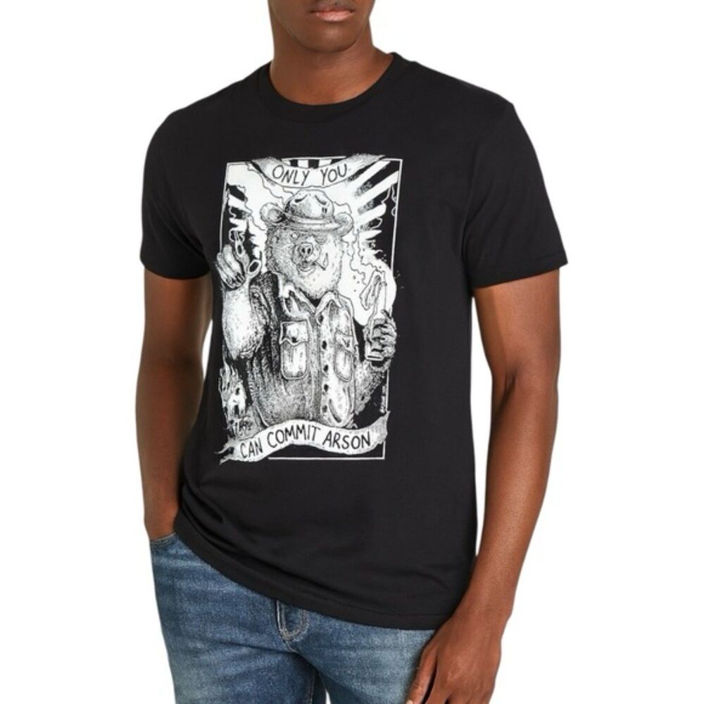 Bella + Canvas Men’s “Only You Can Commit Arson” Graphic T-Shirt | Size Large